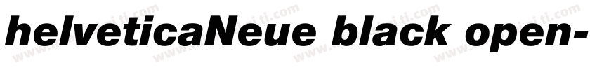 helveticaNeue black open字体转换